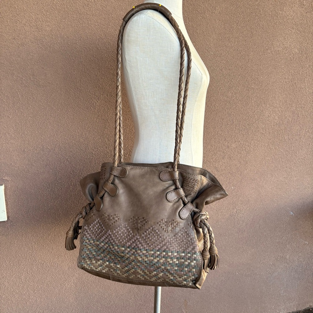 Vintage Isabella Fiore Tahoe Weave Large Tote Bag/Purse